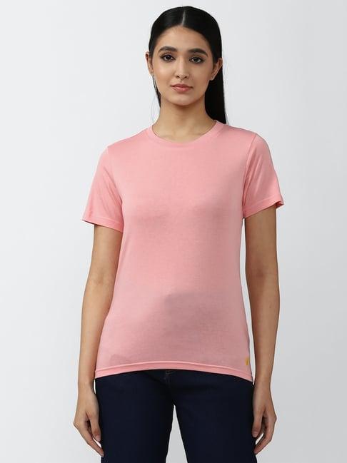 forever 21 pink crew t-shirt