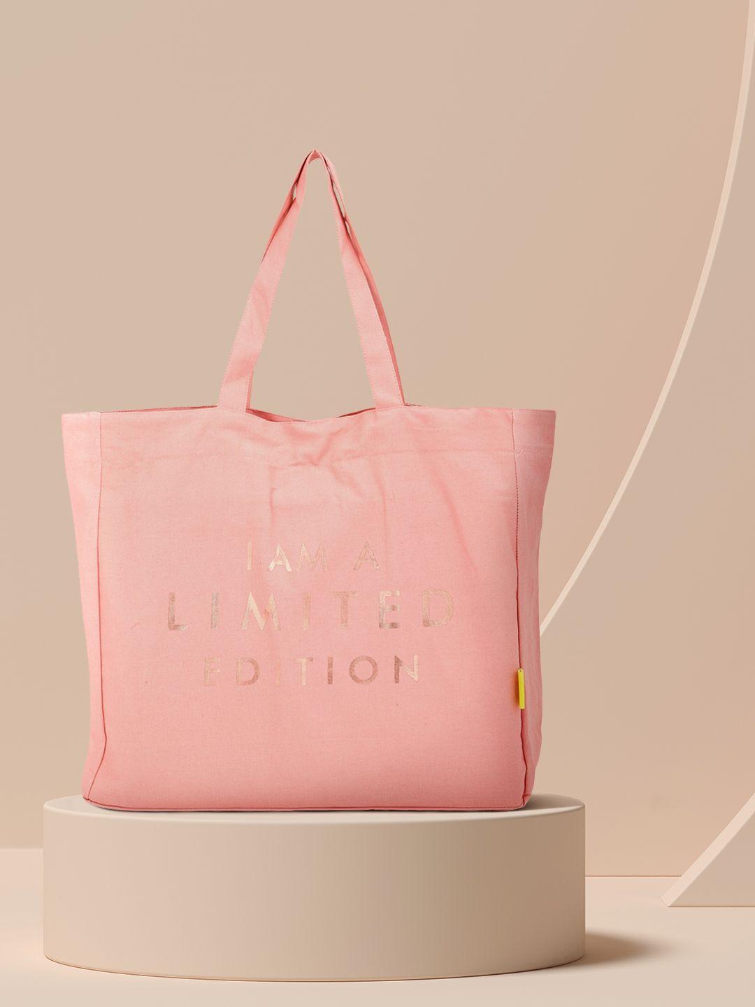 forever 21 pink printed oversized shopper tote bag