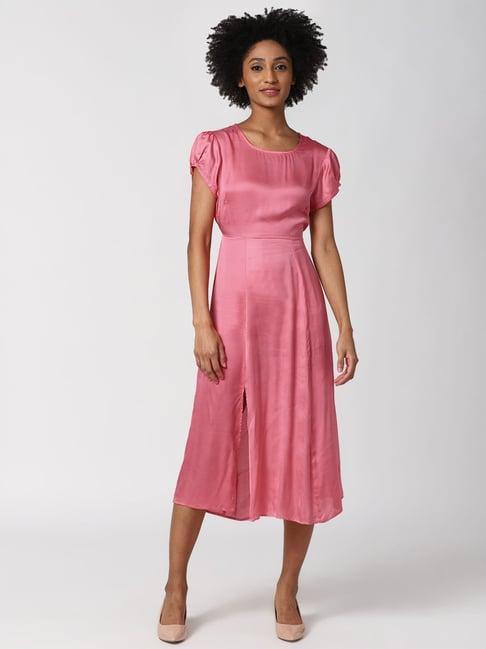 forever 21 pink regular fit a line dress