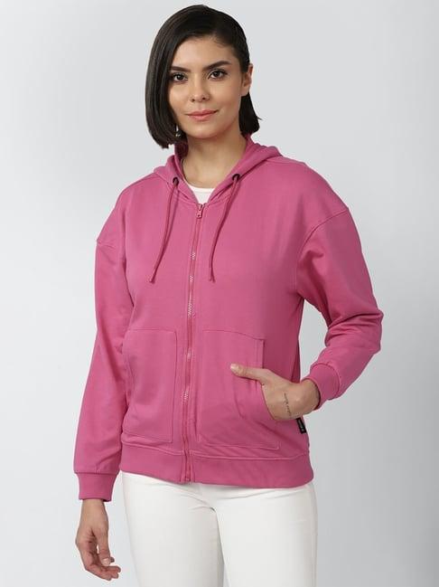 forever 21 pink regular fit hoodie