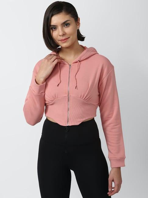 forever 21 pink regular fit hoodie