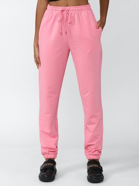 forever 21 pink regular fit mid rise joggers