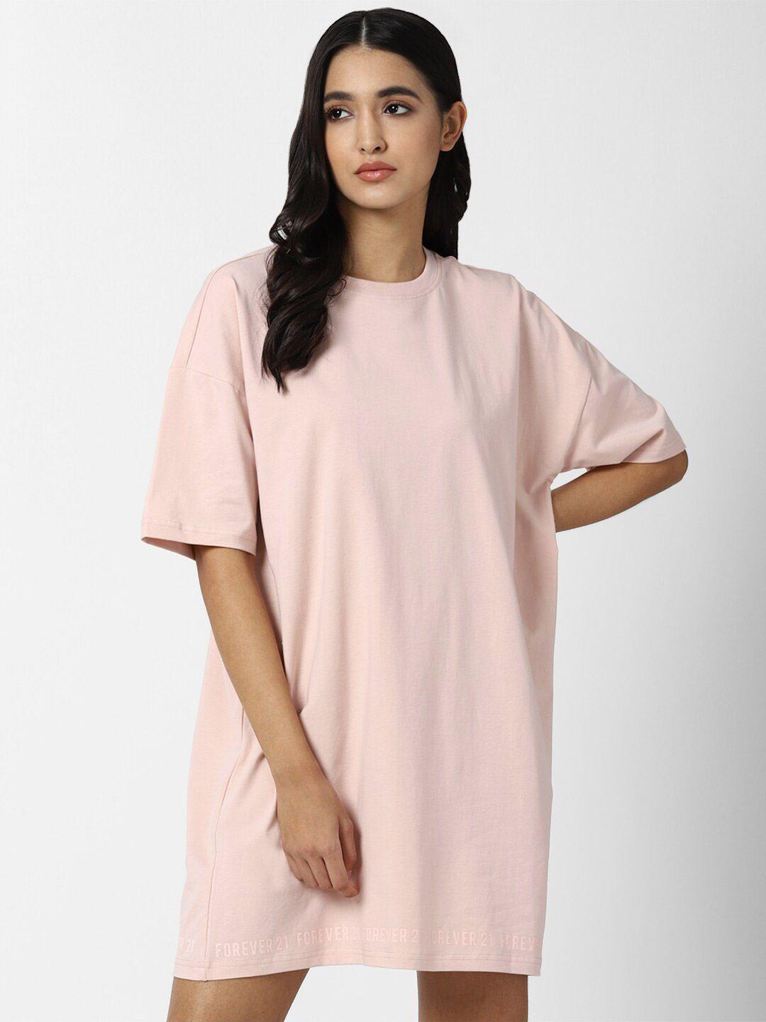 forever 21 pink t-shirt dress