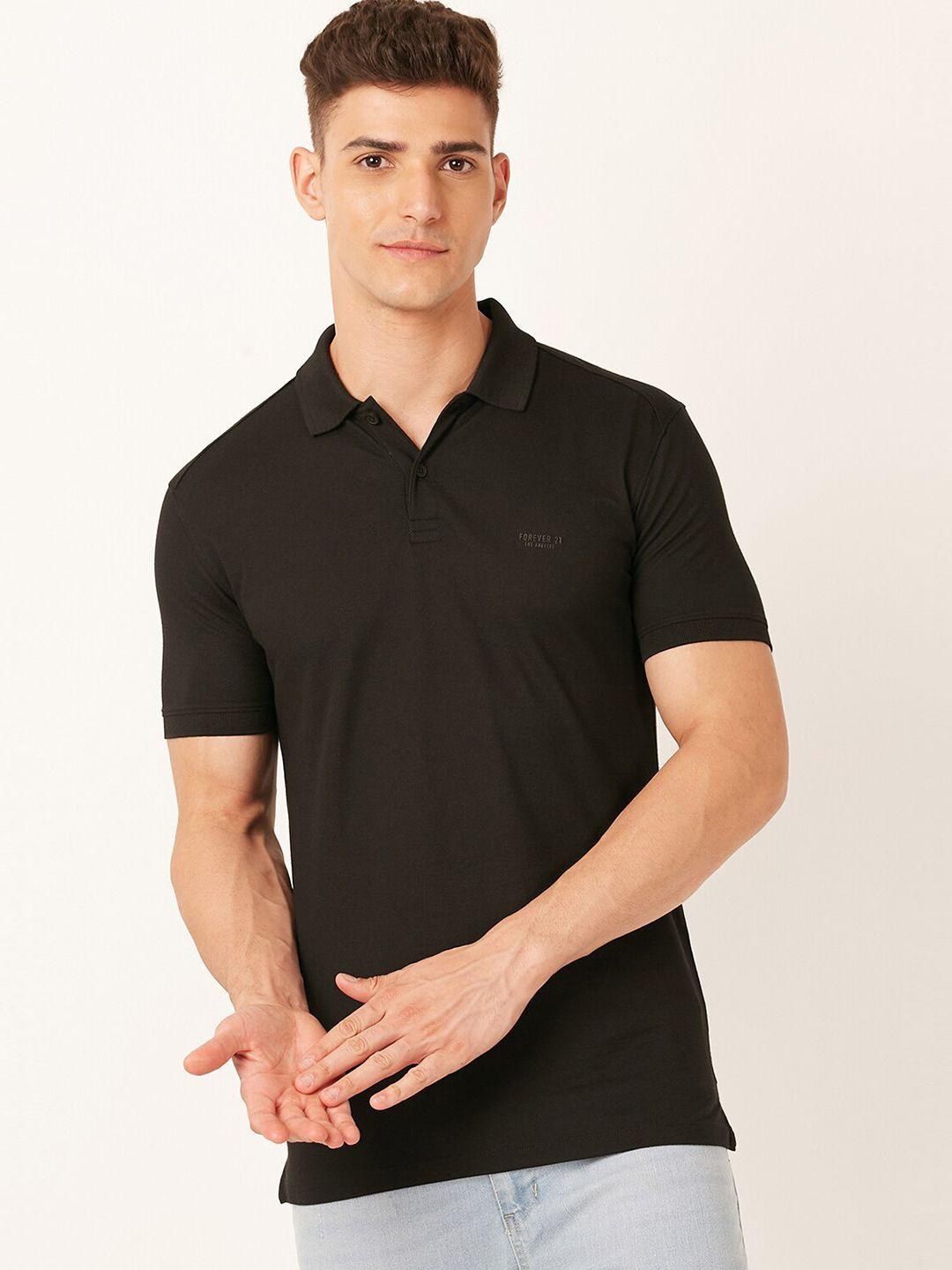 forever 21 polo collar cotton t-shirt