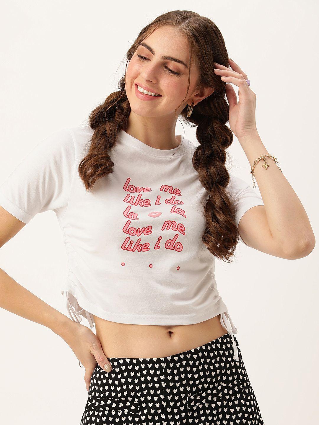 forever 21 printed crop top with tie up detailing