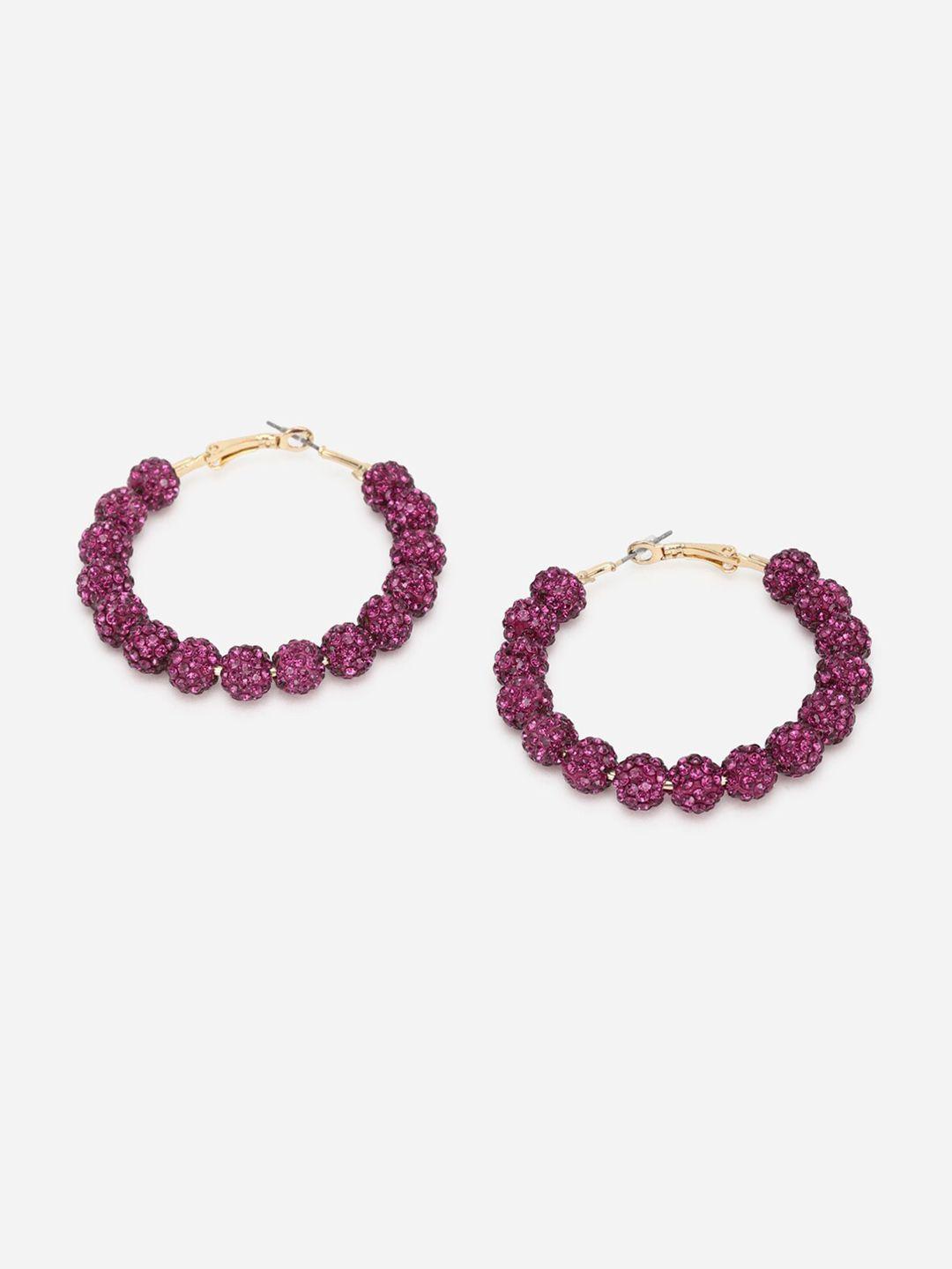 forever 21 purple contemporary hoop earrings