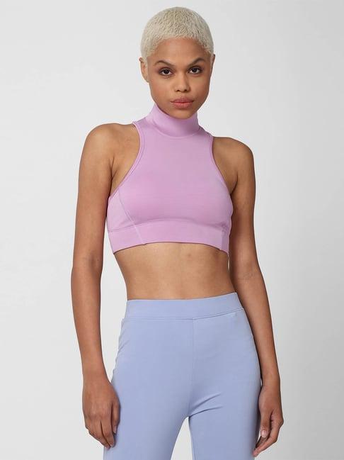 forever 21 purple non wired non padded sports bra