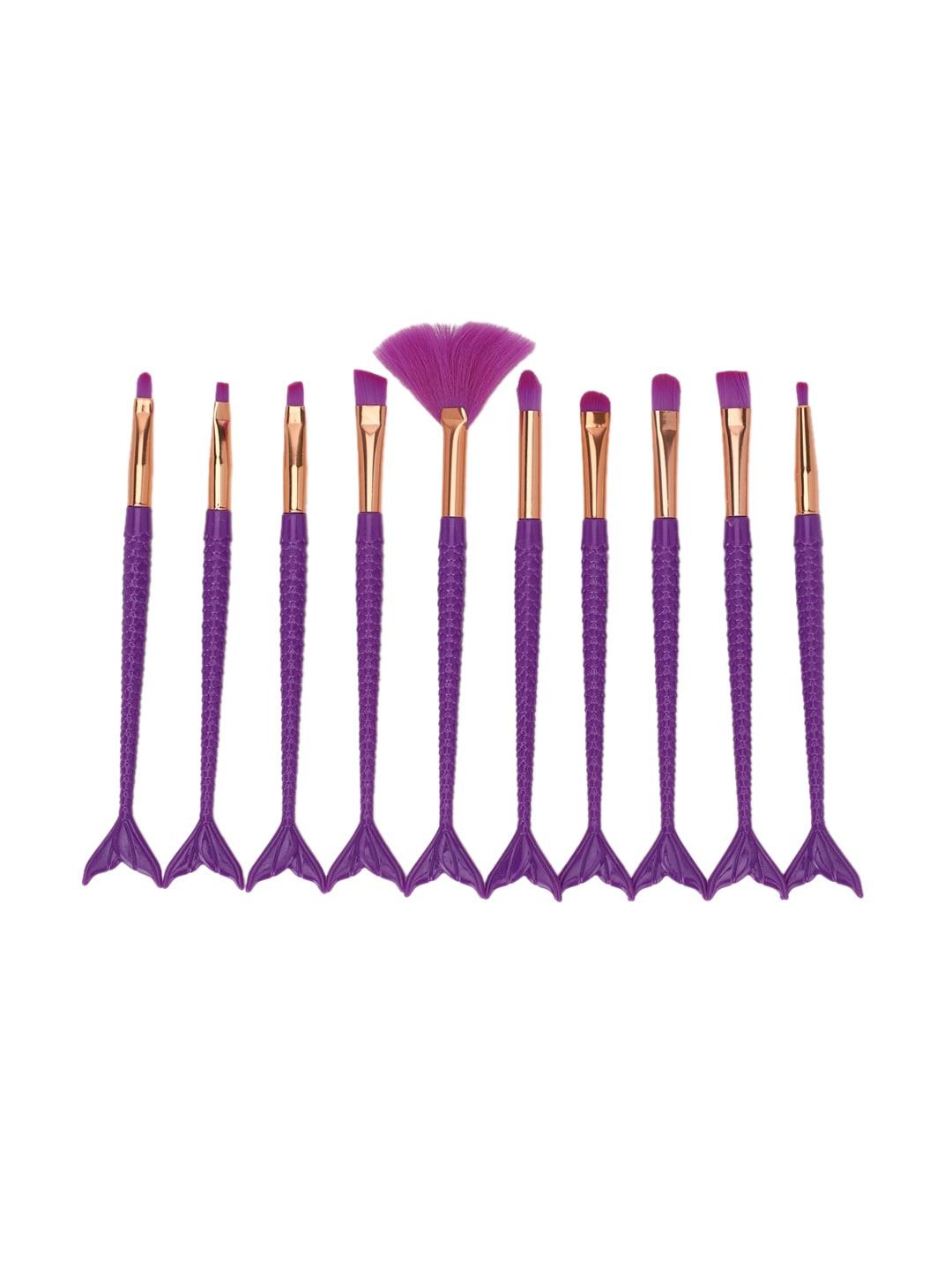 forever 21 purple set of 10 make brushes set