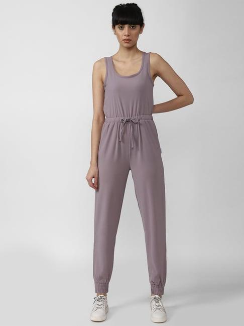 forever 21 purple sleeveless jumpsuit