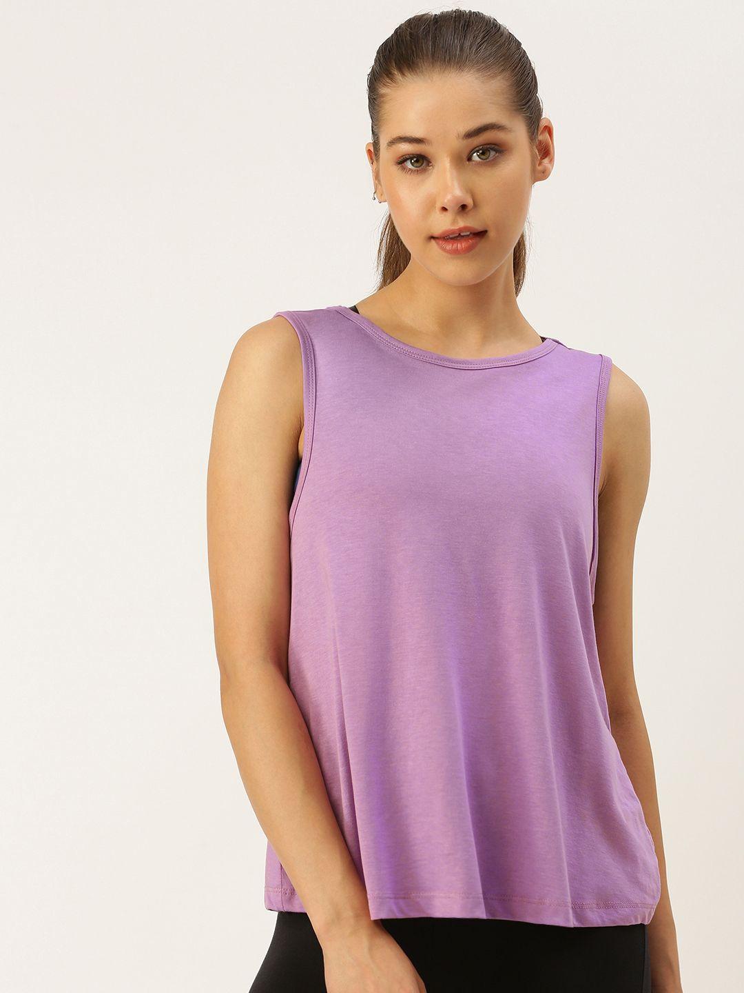 forever 21 purple sleeveless styled back top