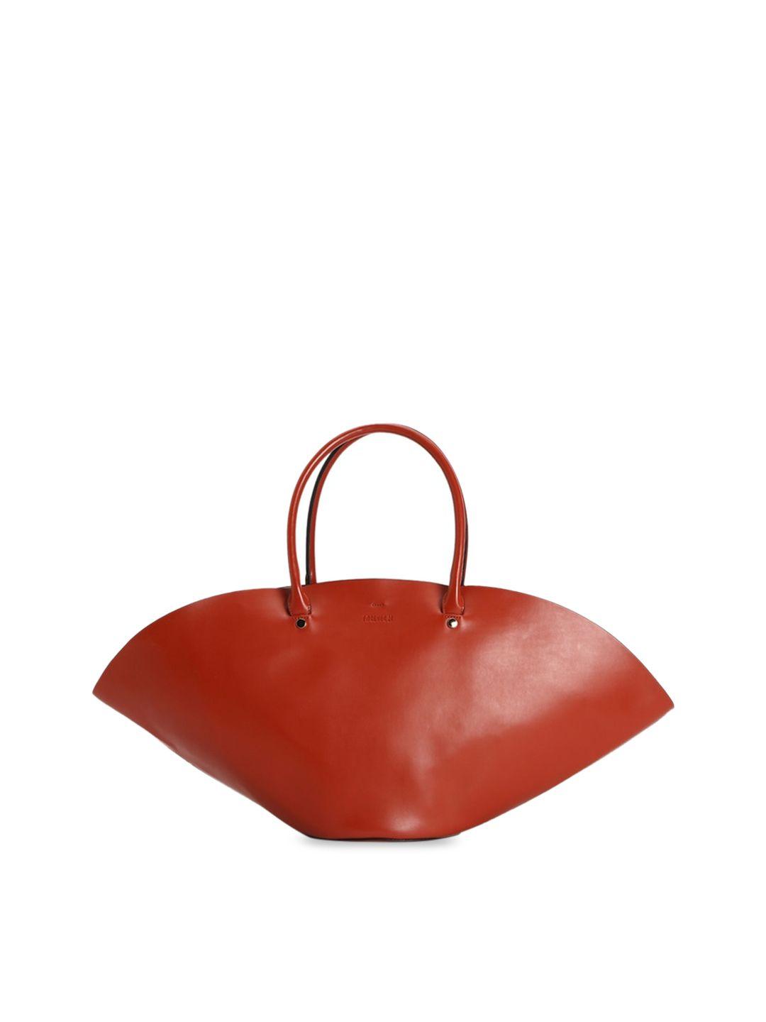 forever 21 red solid tote bag