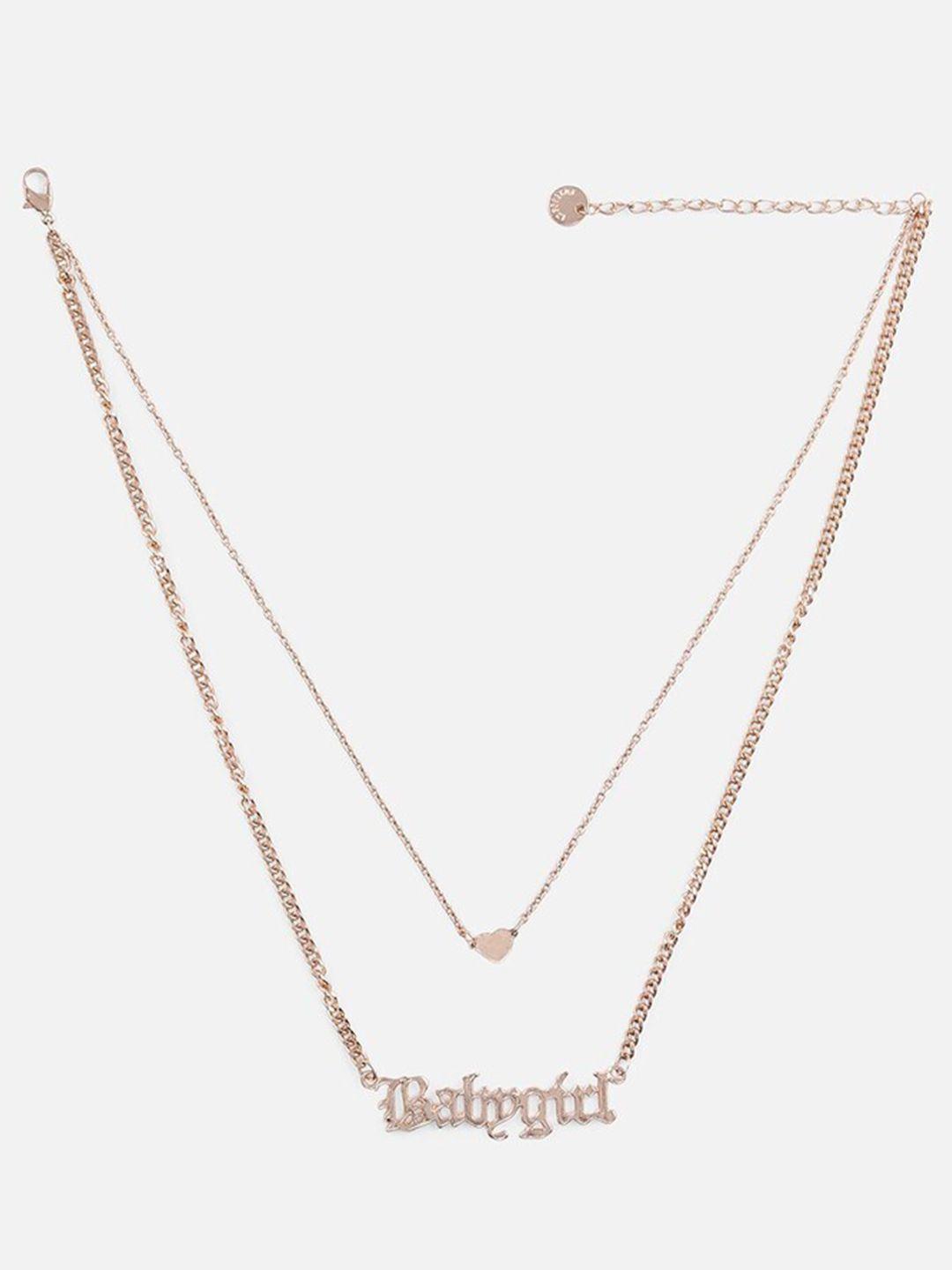 forever 21 rose gold-plated necklace