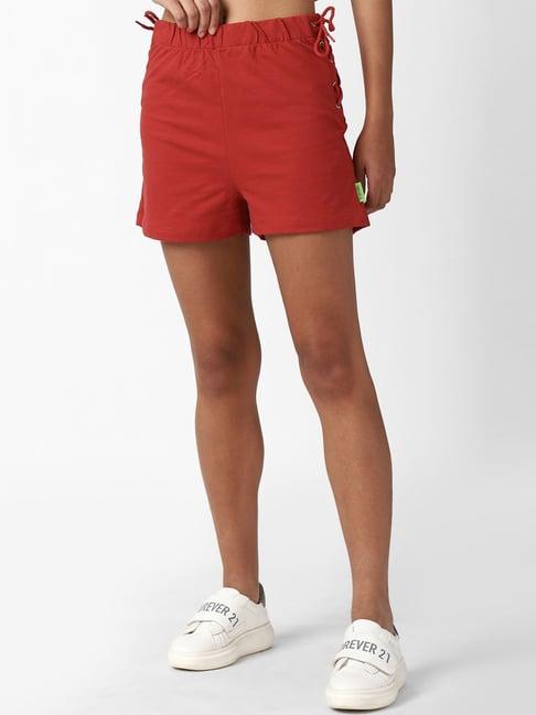 forever 21 rust regular fit shorts