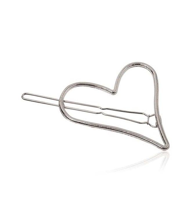 forever 21 silver heart hair pin