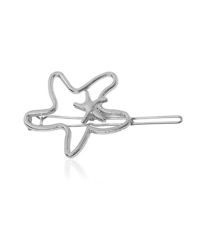 forever 21 silver star fish hair pin