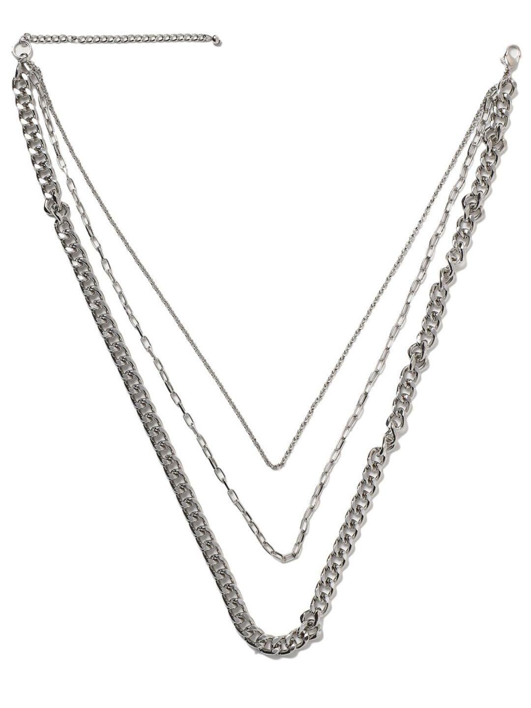 forever 21 silver-toned layered necklace
