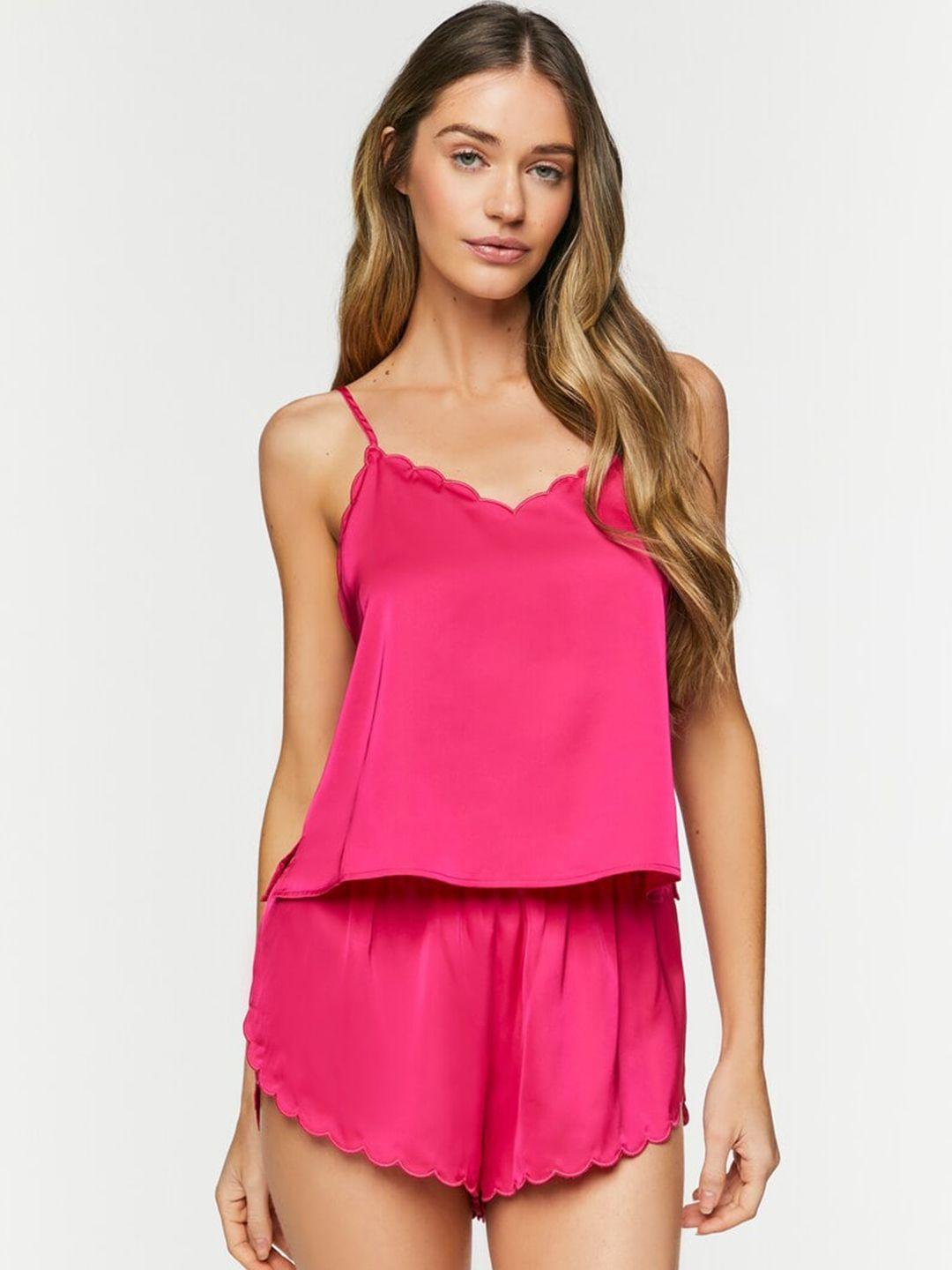 forever 21 sleeveless crop night suit
