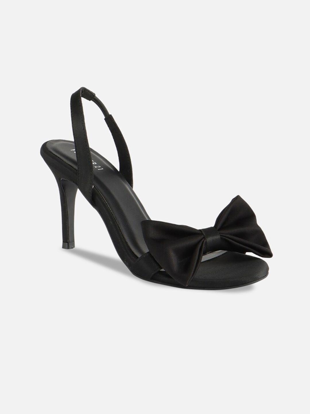 forever 21 slim bows heels with backstrap