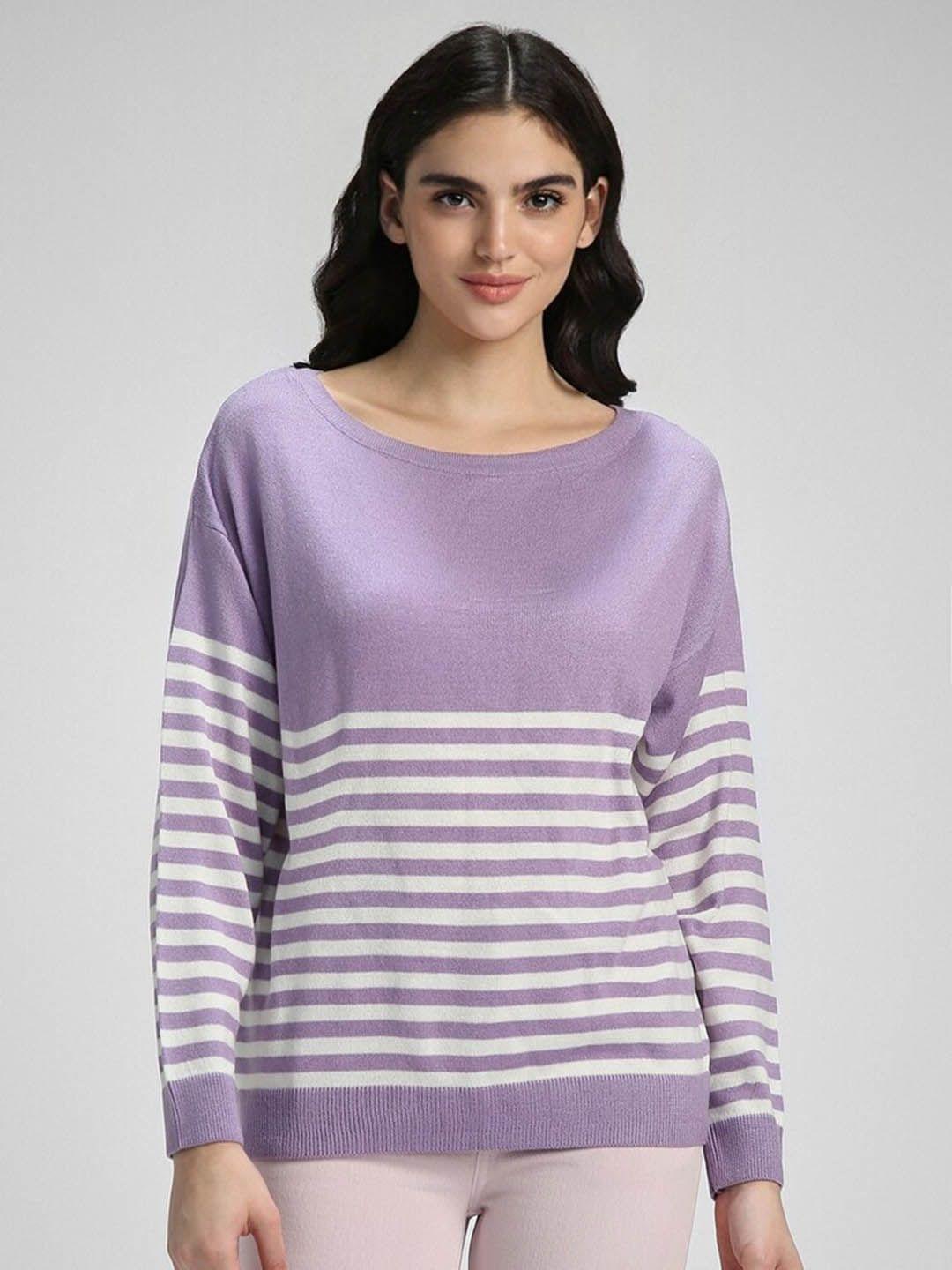 forever 21 striped boat neck pullover