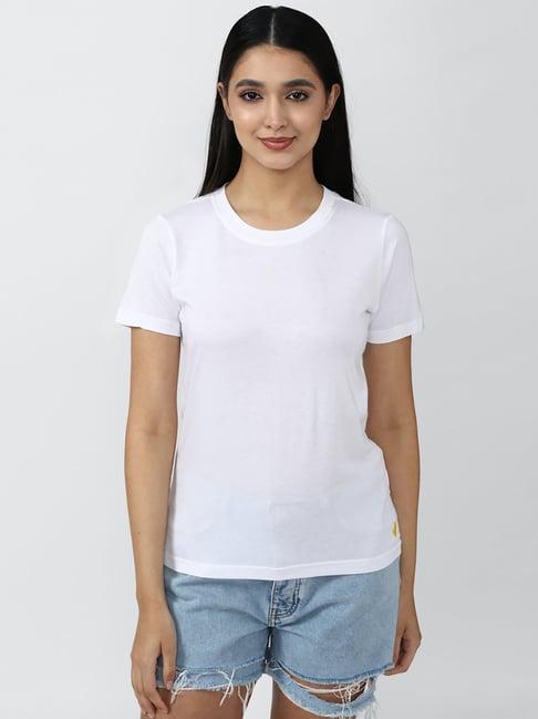 forever 21 white crew t-shirt