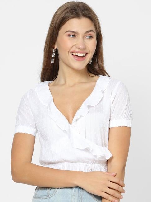 forever 21 white embroidered top