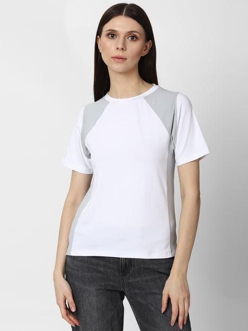 forever 21 white regular fit top