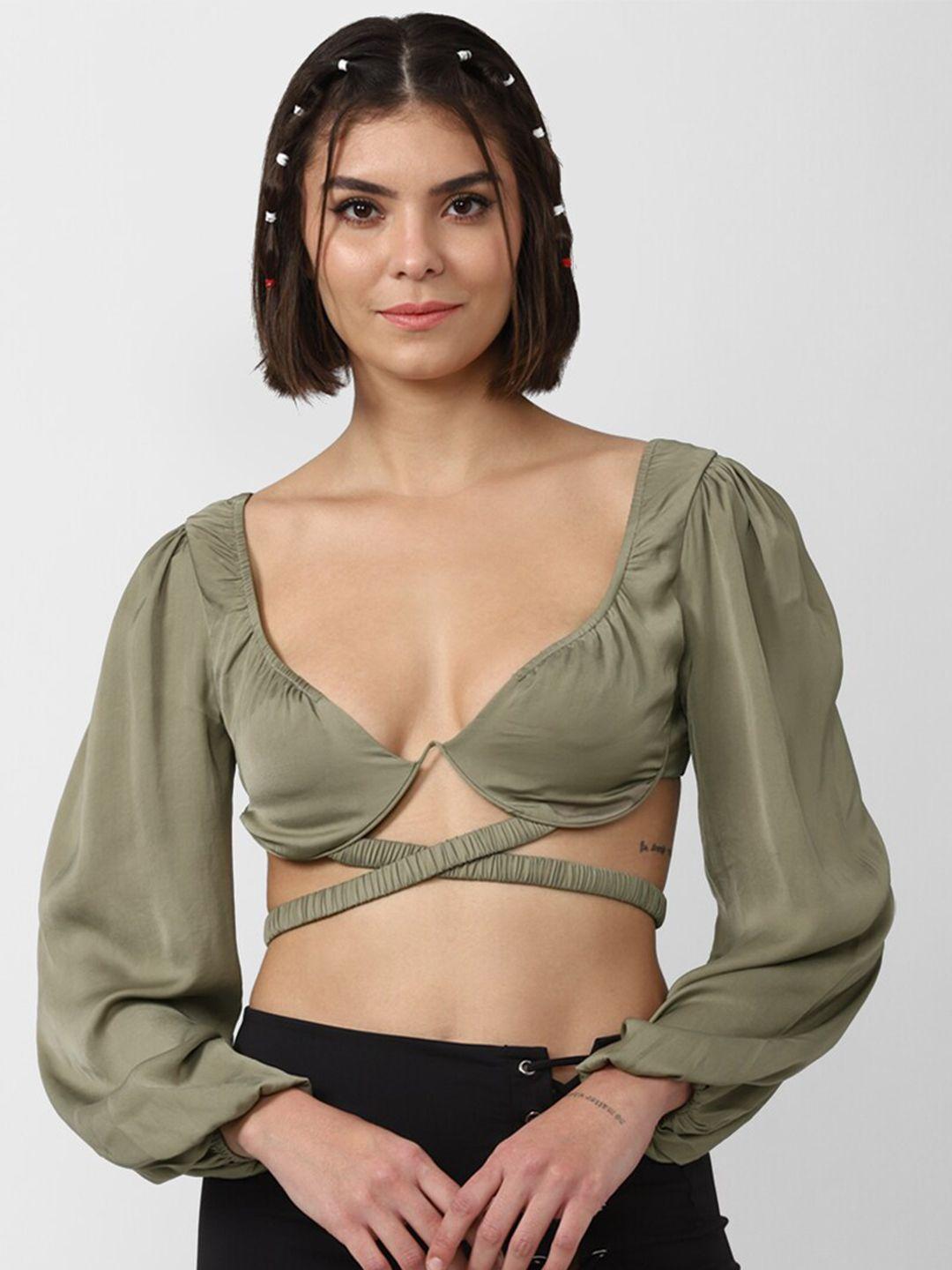 forever 21 woman solid crop top