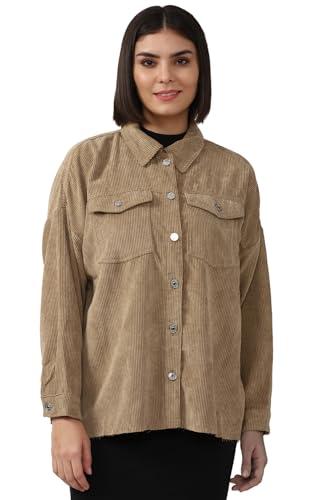 forever 21 women's a-line coat (461858_khaki