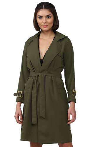 forever 21 women's a-line coat (597947_olive