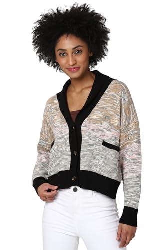 forever 21 women's acrylic v-neck cardigan sweater (441659_grey