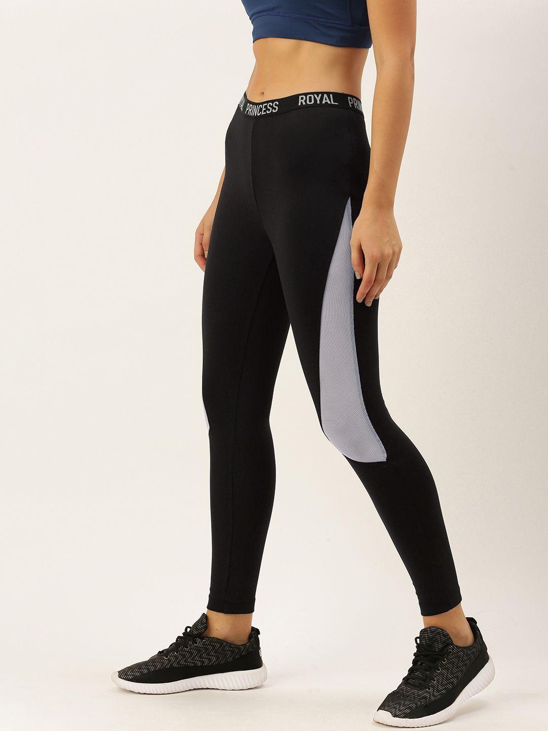 forever 21 women's black colourblocked leggings