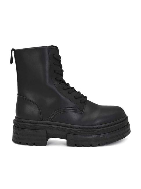 forever 21 women's black derby boots