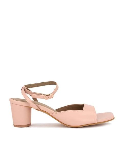 forever 21 women's peach ankle strap sandals
