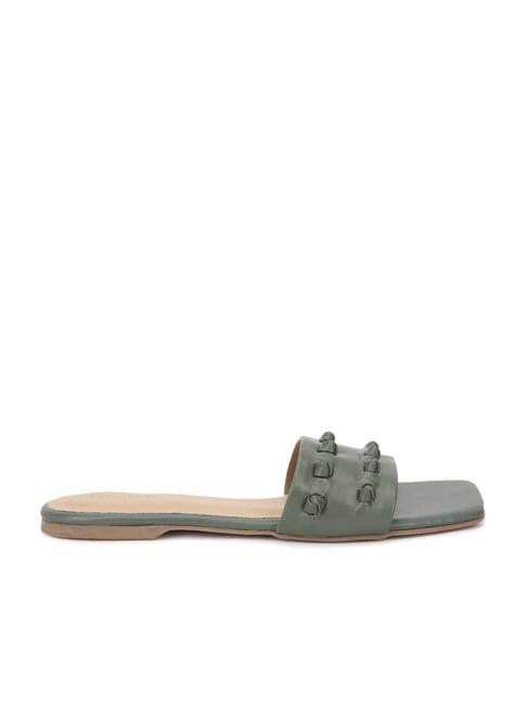 forever 21 women's pine green casual sandals