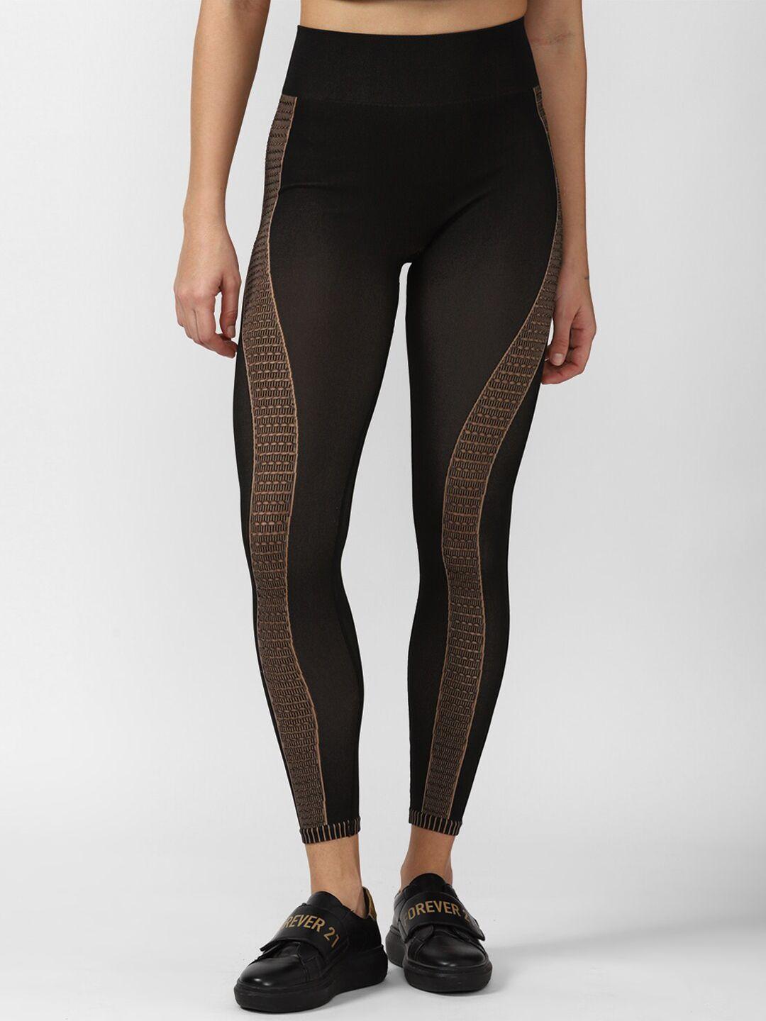 forever 21 women black geometric leggings