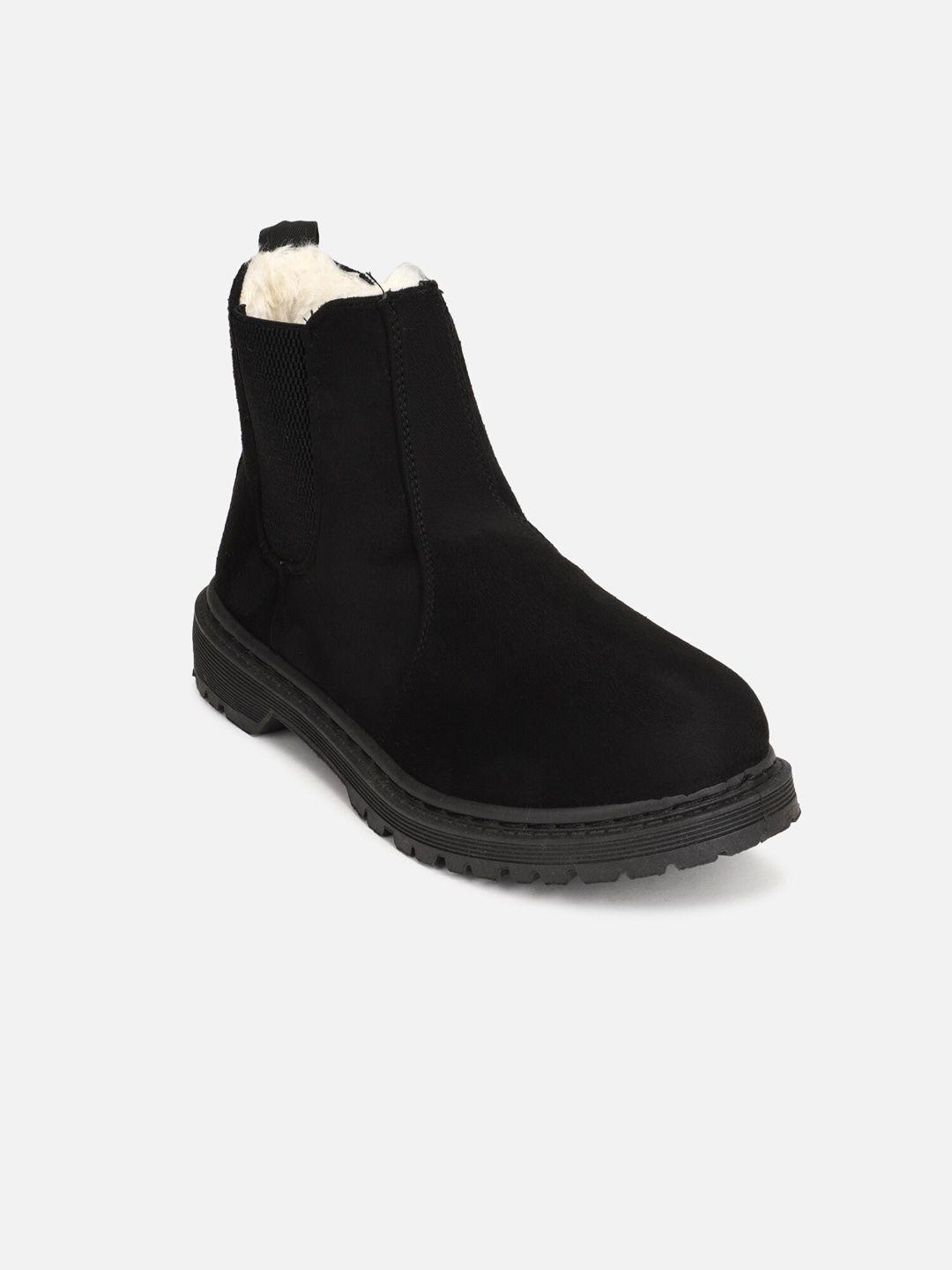 forever 21 women black solid boots