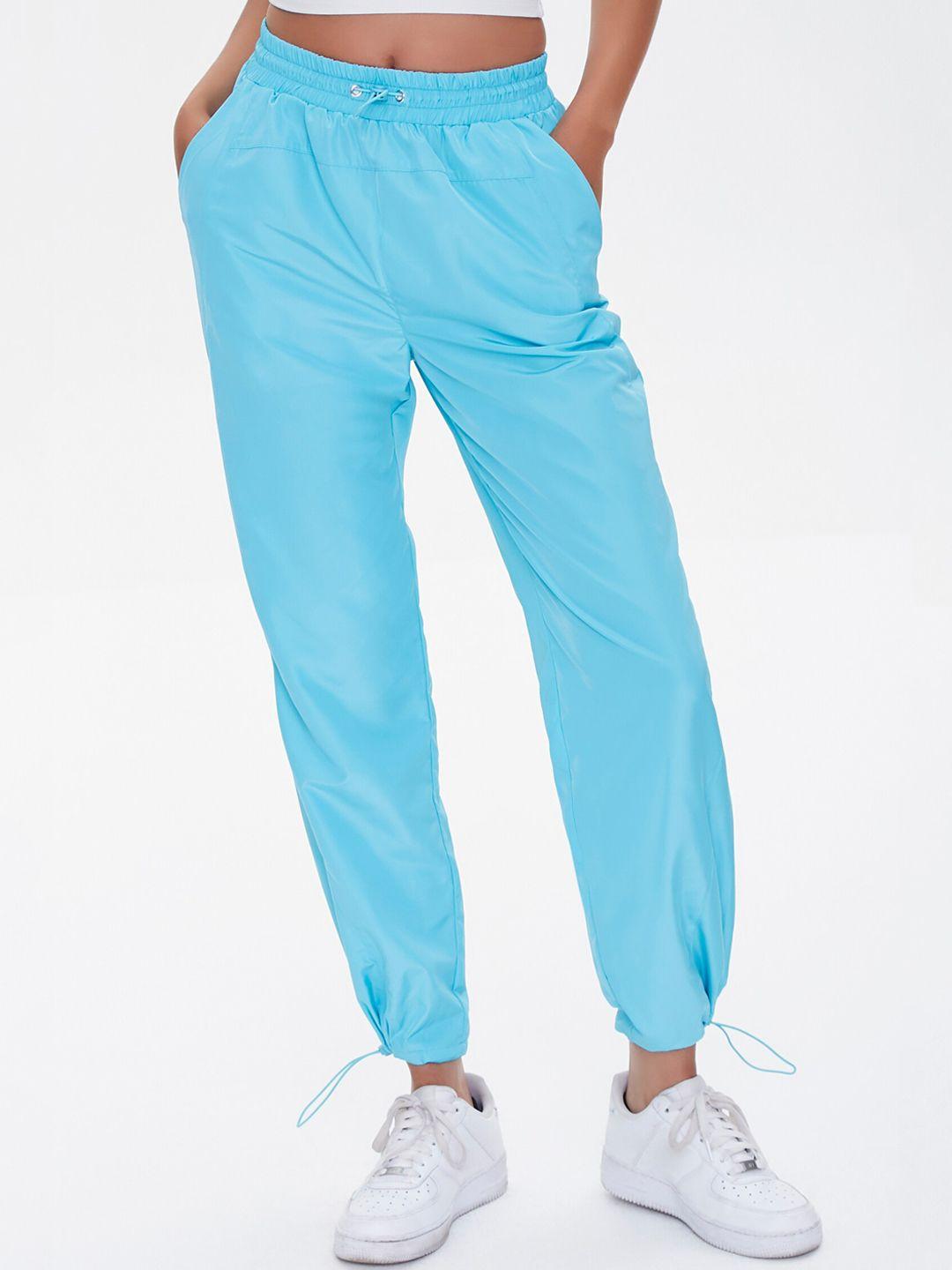 forever 21 women blue joggers trousers