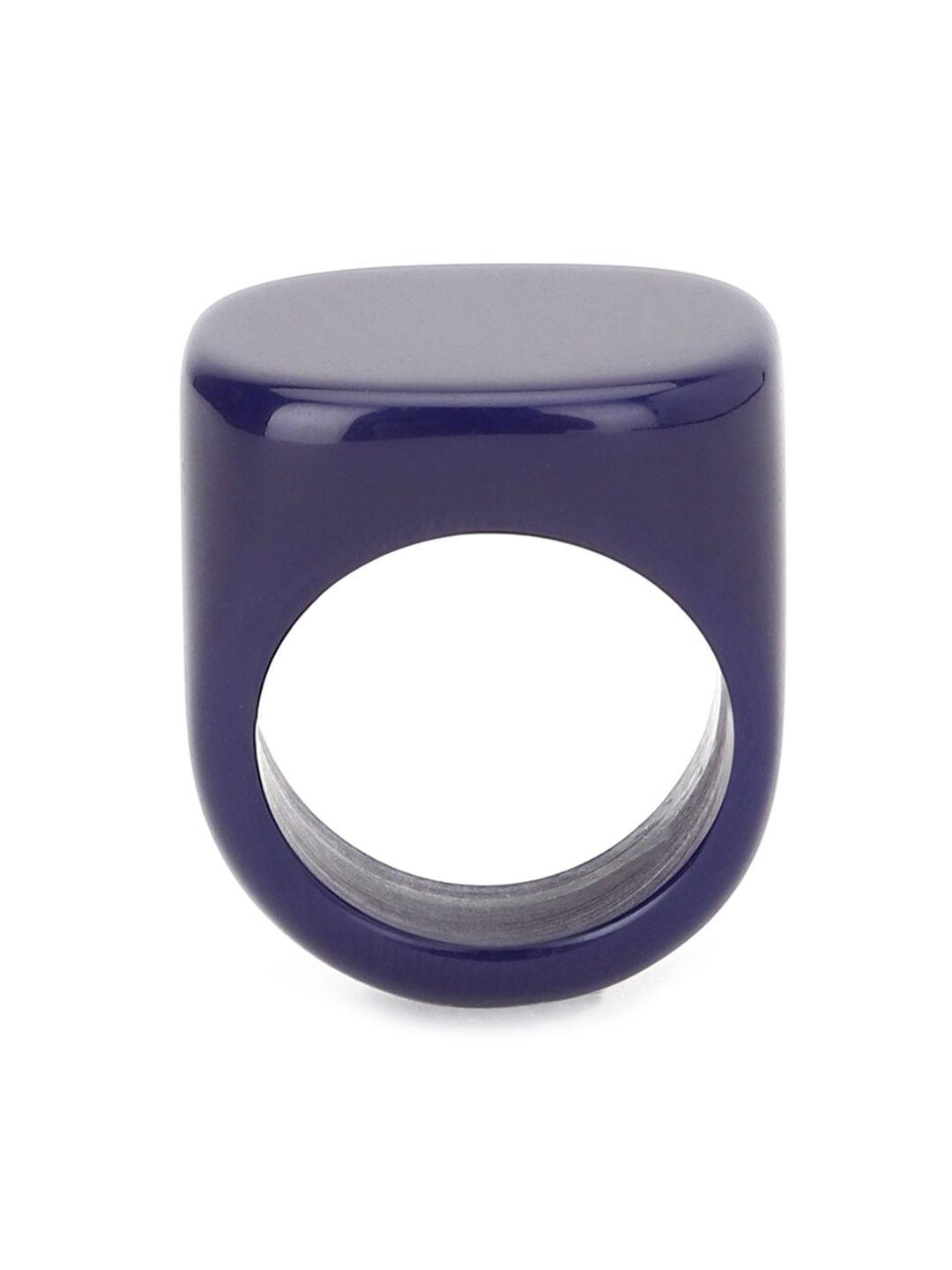 forever 21 women blue solid resin finger ring