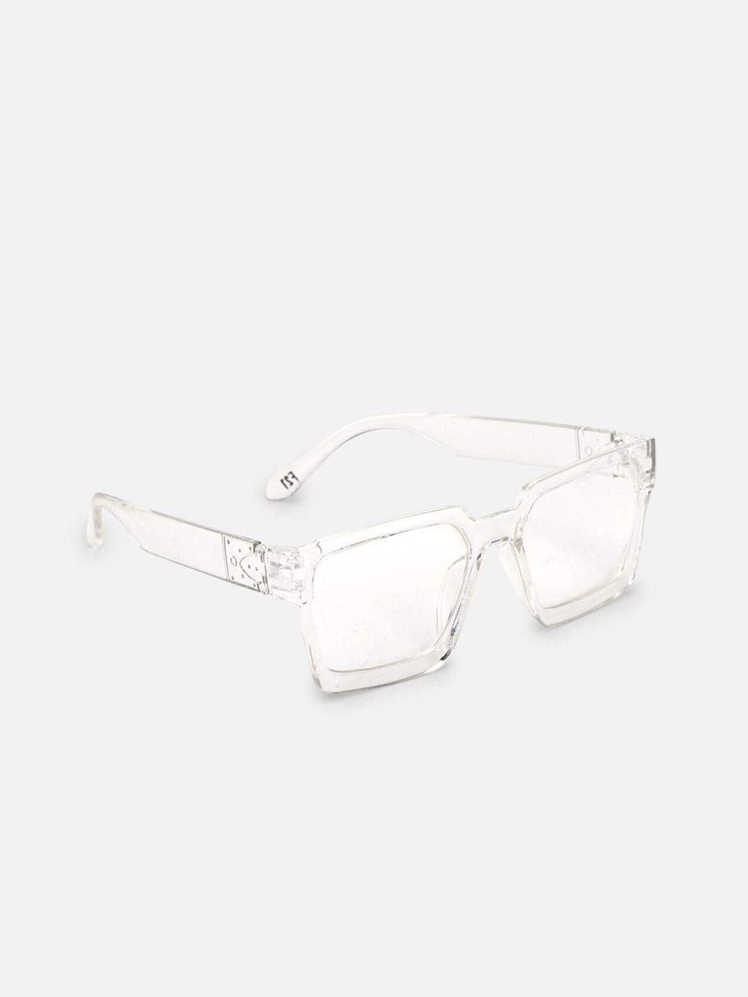 forever 21 women clear lens & white square sunglasses