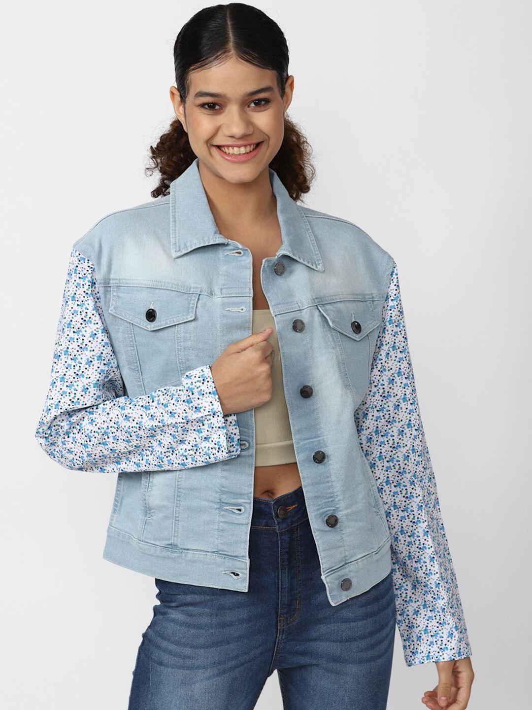 forever 21 women cotton blue denim jacket