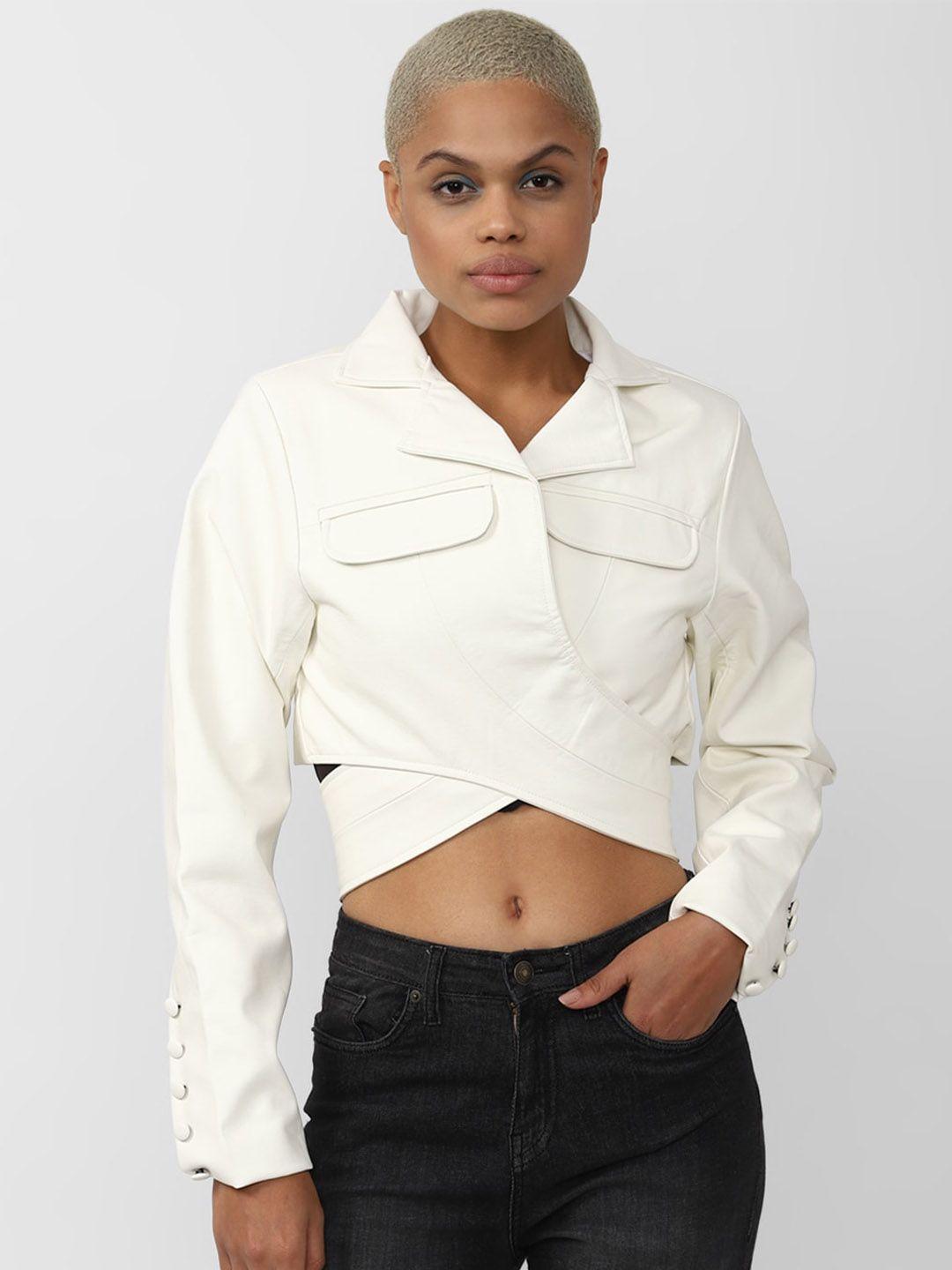 forever 21 women crop tailored jacket