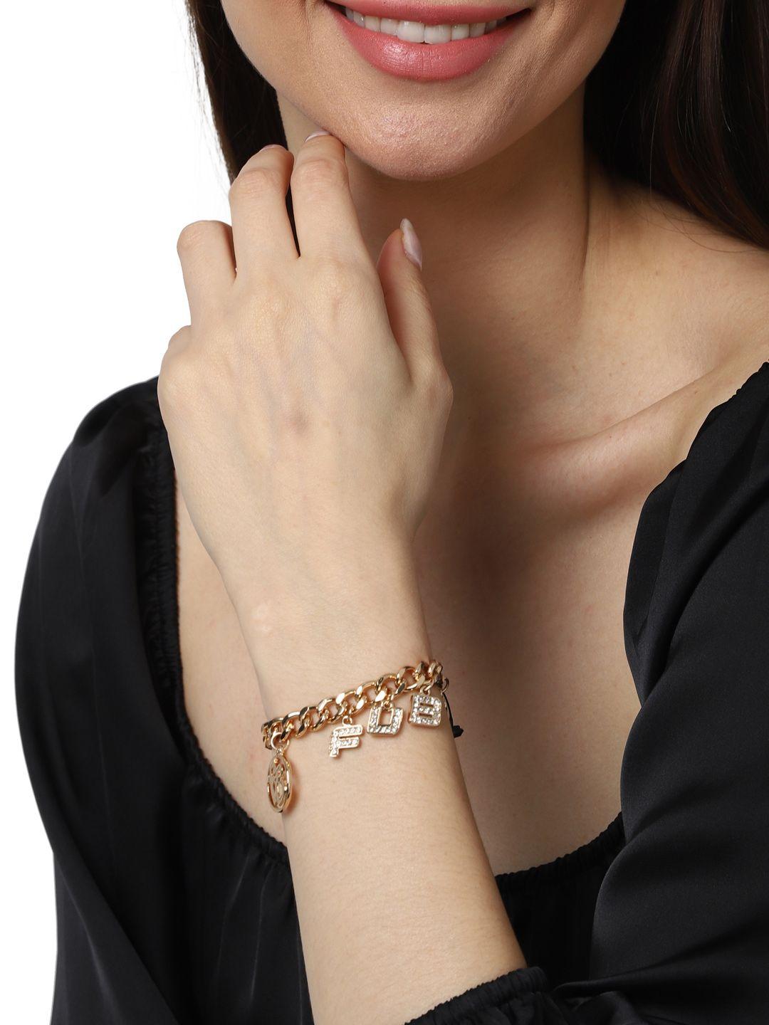 forever 21 women gold-toned link bracelet