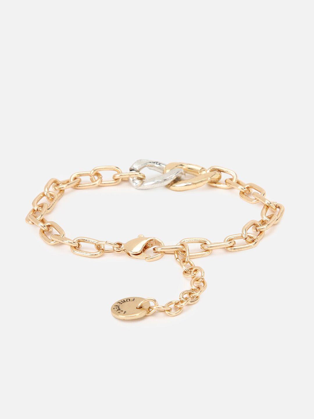 forever 21 women gold-toned solid bracelet