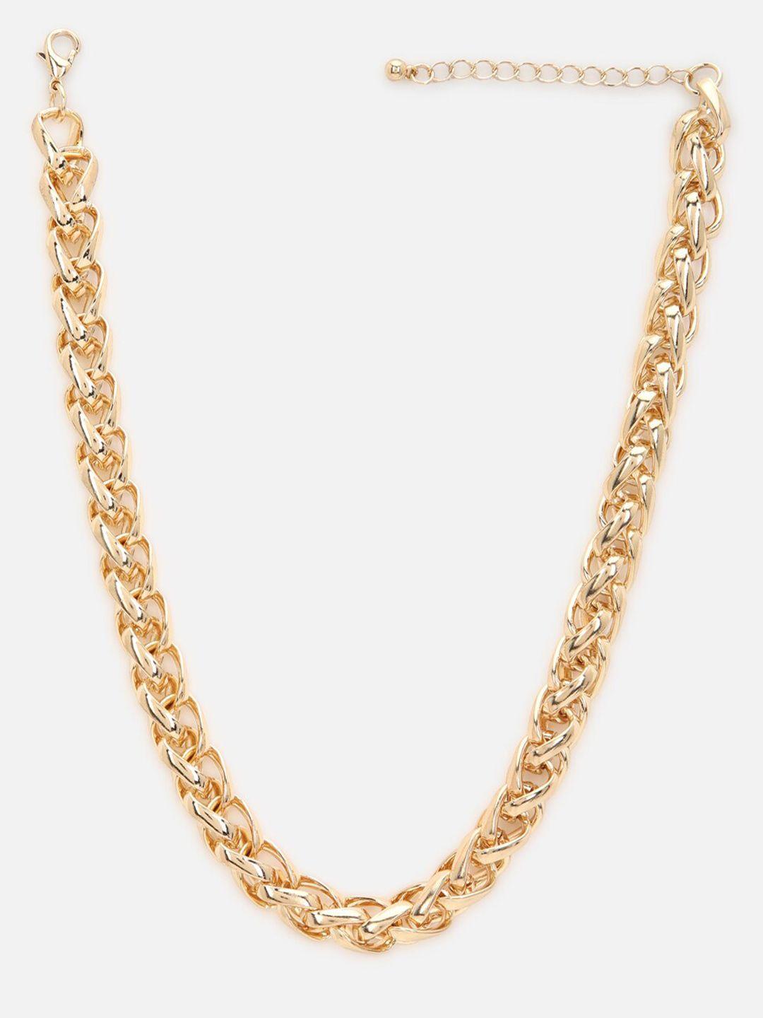 forever 21 women gold-toned solid necklace