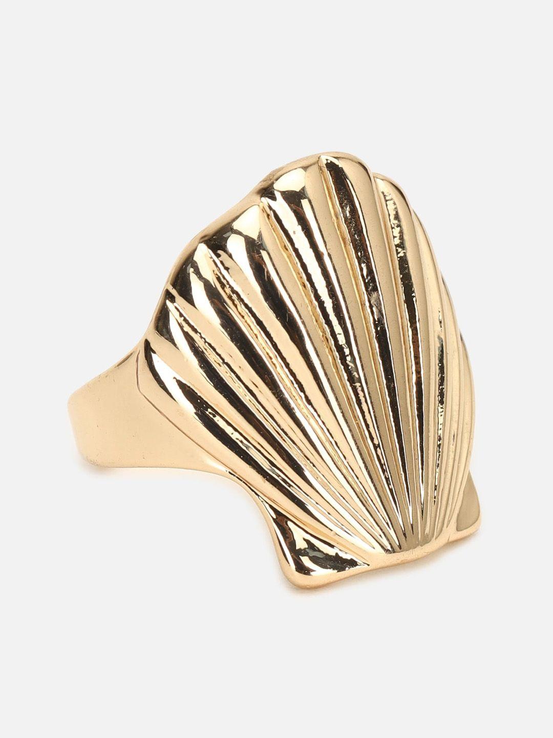 forever 21 women gold-toned textured finger ring