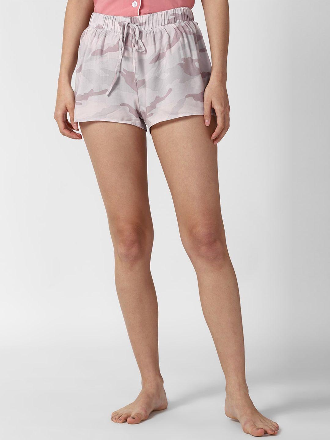 forever 21 women grey printed lounge shorts
