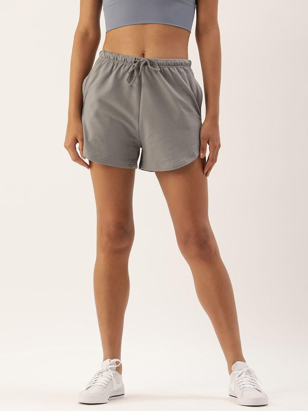 forever 21 women grey solid shorts