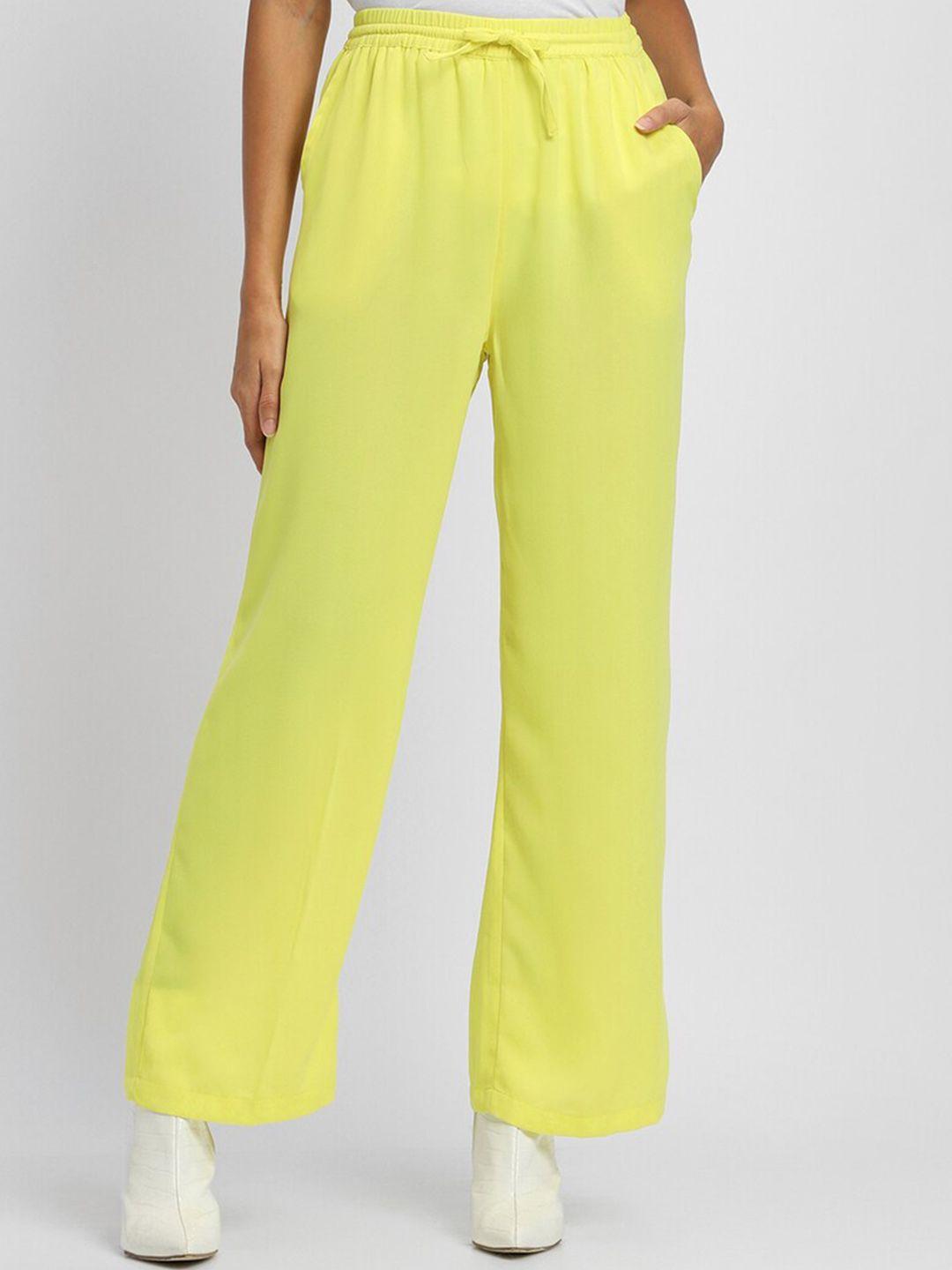 forever 21 women mid-rise parallel trousers