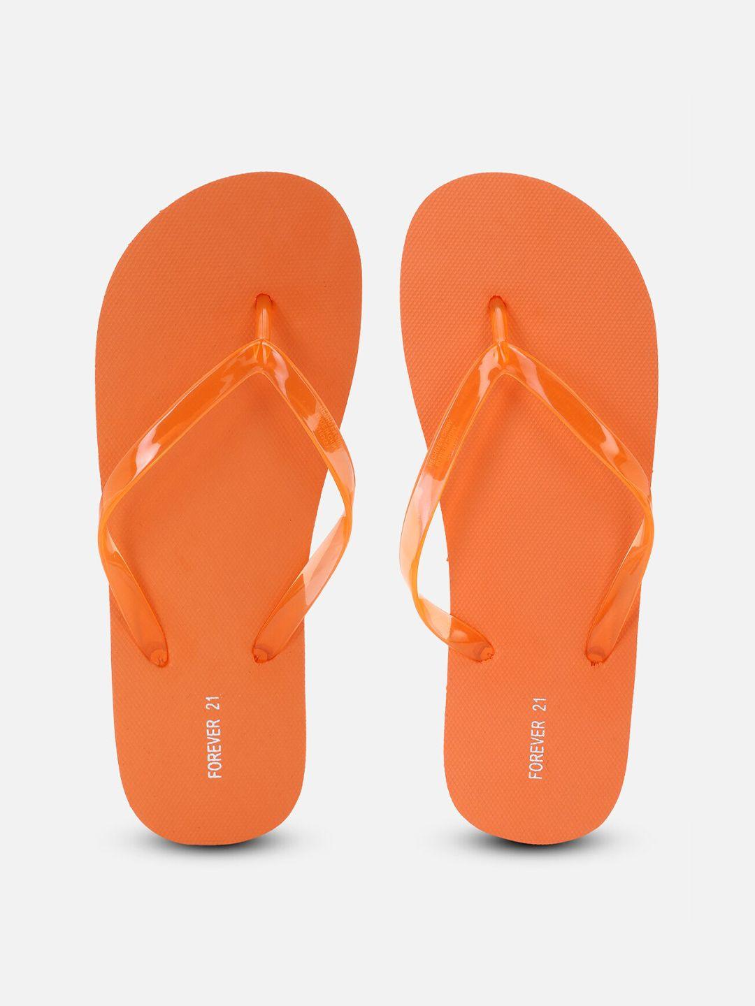 forever 21 women orange thong flip-flops