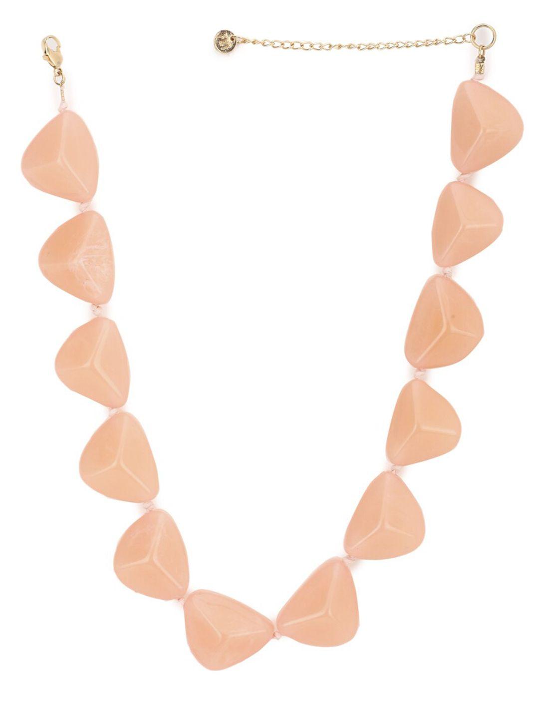 forever 21 women peach-coloured necklace